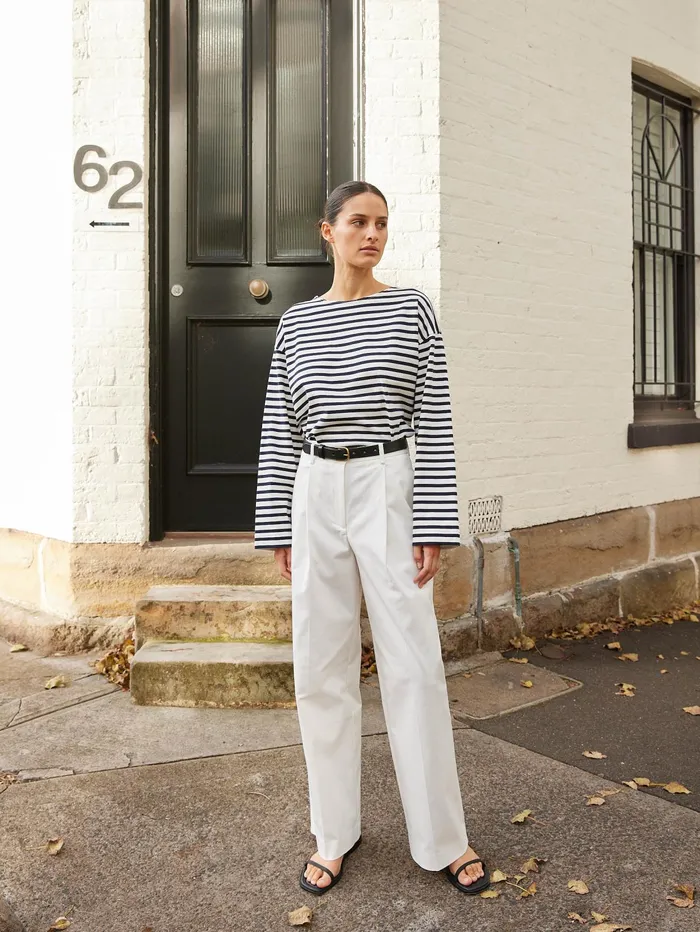 Women Matteau 8211 Summer Chino In White Chalk The UNDONE Pants