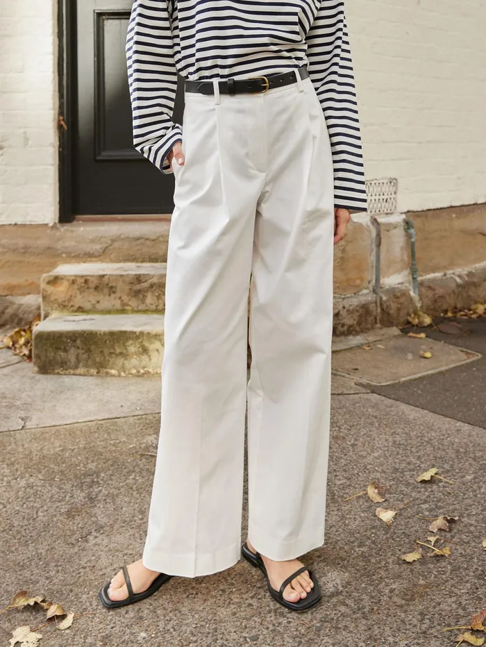 Women Matteau 8211 Summer Chino In White Chalk The UNDONE Pants