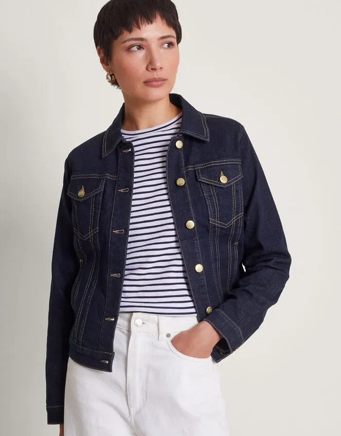 Women Maya Seam Denim Jacket Blue Monsoon Casualwear