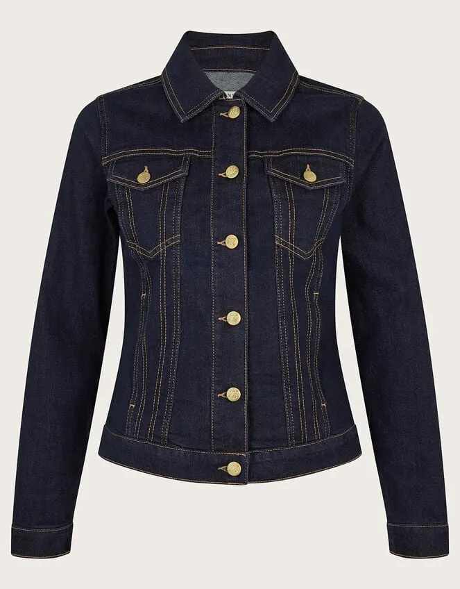 Women Maya Seam Denim Jacket Blue Monsoon Casualwear