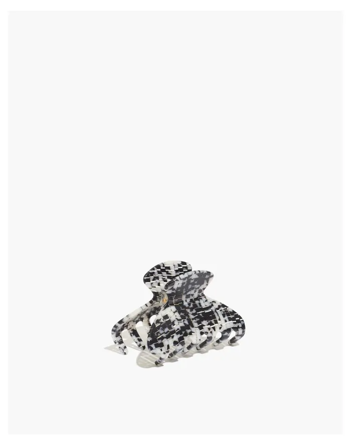 Women Medium Claw Hair Clip Black And White Mosaic Madewell Hair Accessories