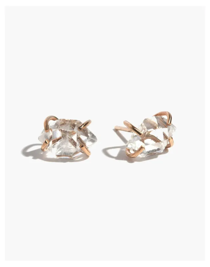 Women Melissa Joy Manning 14k Gold Prong Set Herkimer Quartz Stud Earrings Gold Madewell Fine Jewelry Women Melissa Joy Manning 14k Gold Prong Set Herkimer Quartz Stud Earrings Gold Madewell Fine Jewelry