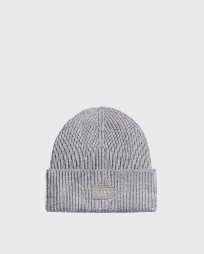 WomenMen Rag and Bone Hats Blake Beanie Heather Grey