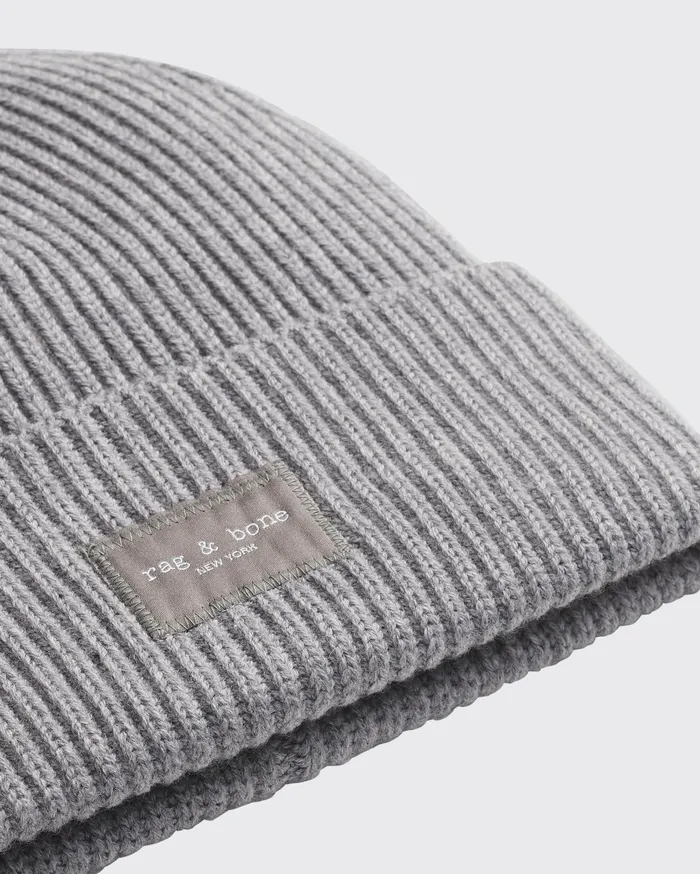 WomenMen Rag and Bone Hats Blake Beanie Heather Grey WomenMen Rag and Bone Hats Blake Beanie Heather Grey