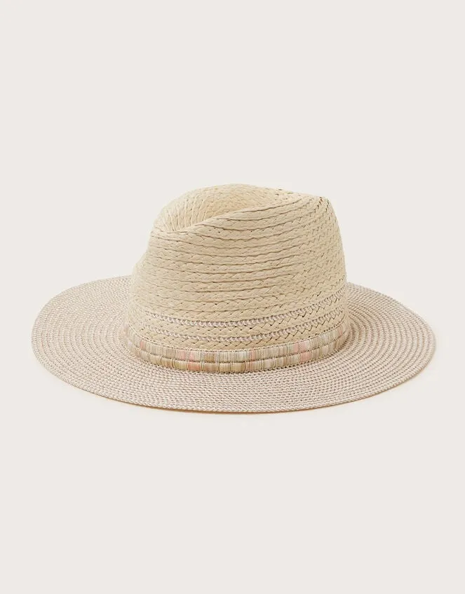 Women Metallic Detail Fedora Monsoon Hats