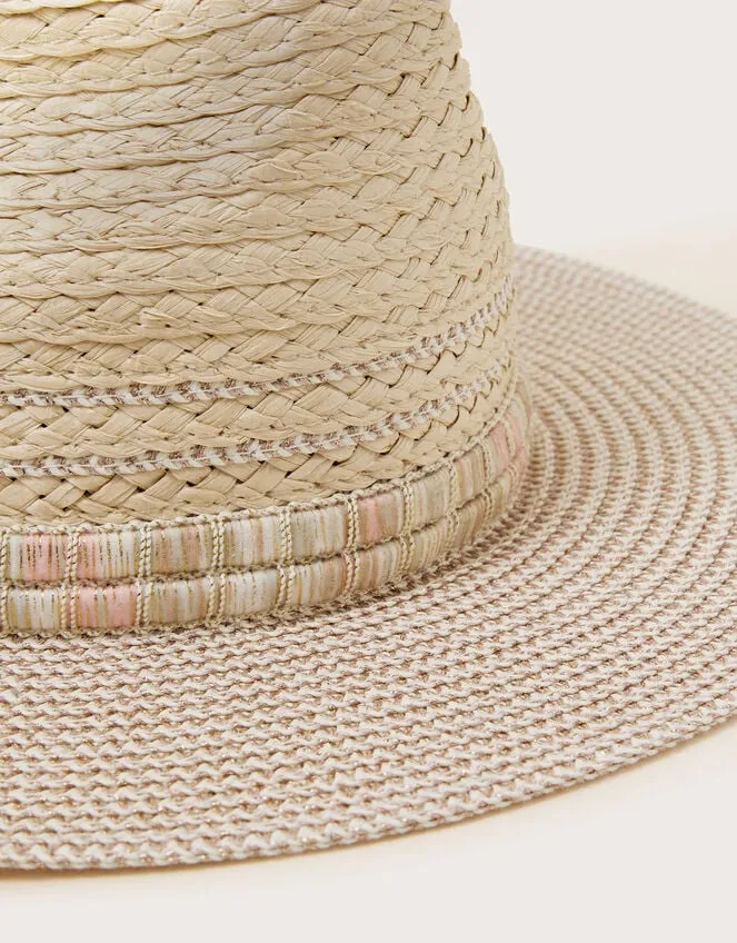 Women Metallic Detail Fedora Monsoon Hats