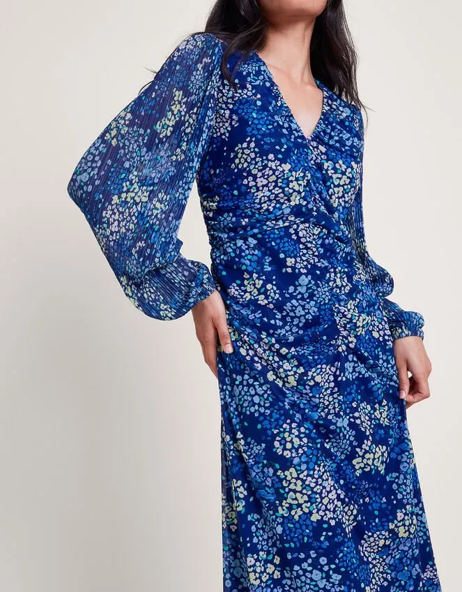 Women Micola Print Mesh Dress Blue Monsoon Dresses