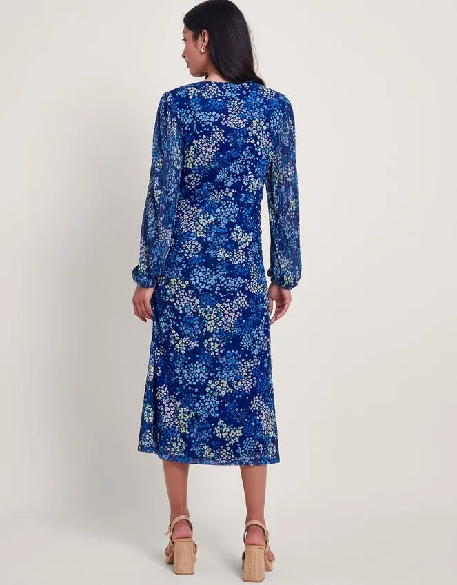 Women Micola Print Mesh Dress Blue Monsoon Dresses
