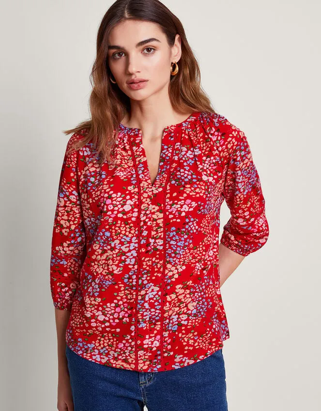 Women Micola Print Top Red Monsoon Casualwear