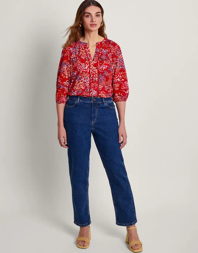 Women Micola Print Top Red Monsoon Casualwear