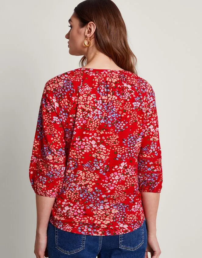 Women Micola Print Top Red Monsoon Casualwear