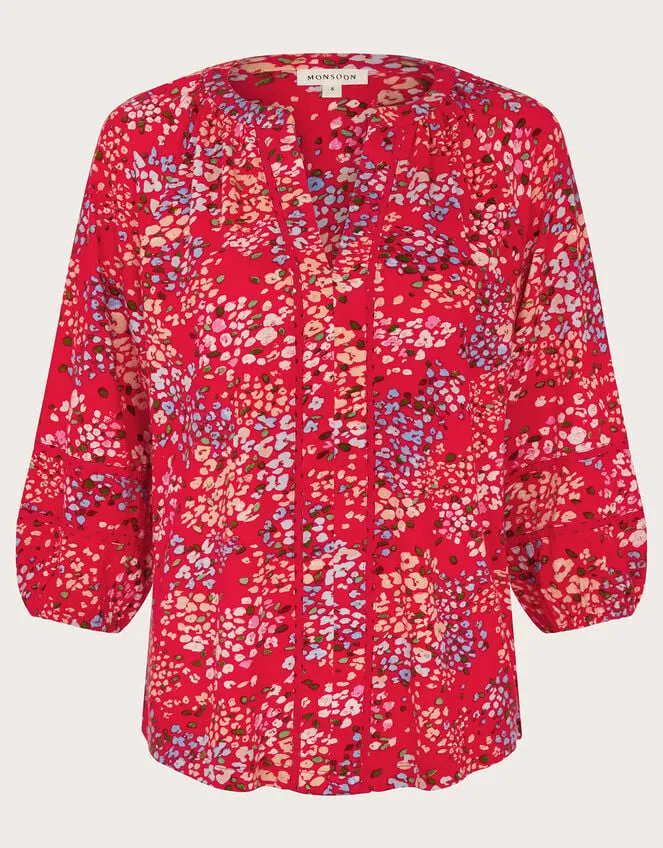 Women Micola Print Top Red Monsoon Casualwear