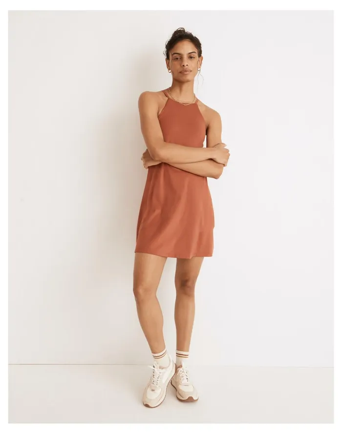 Women MWL Flex Fitness Dress Weathered Brick Madewell Activewear