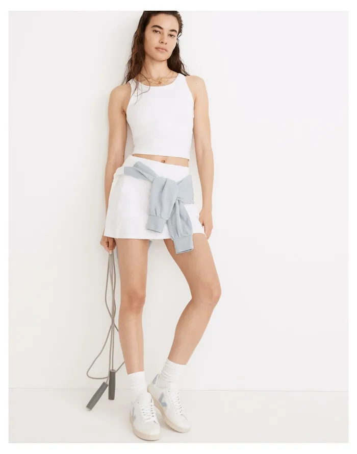 Women MWL Flex Fitness Skirt Eyelet White Madewell Activewear