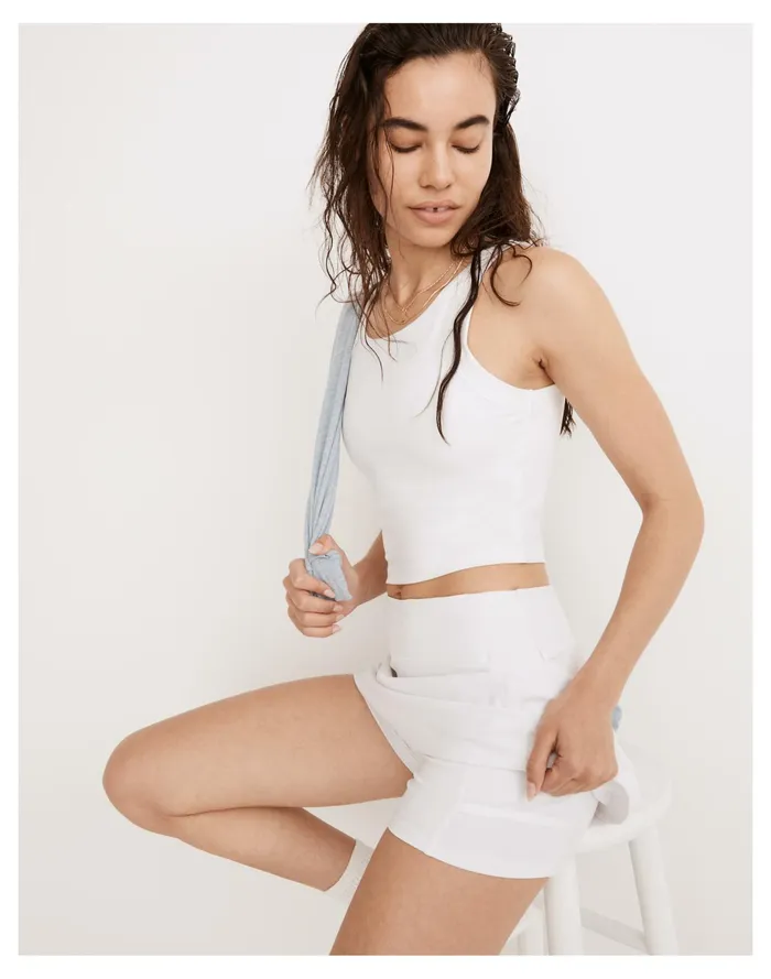 Women MWL Flex Fitness Skirt Eyelet White Madewell Activewear Women MWL Flex Fitness Skirt Eyelet White Madewell Activewear
