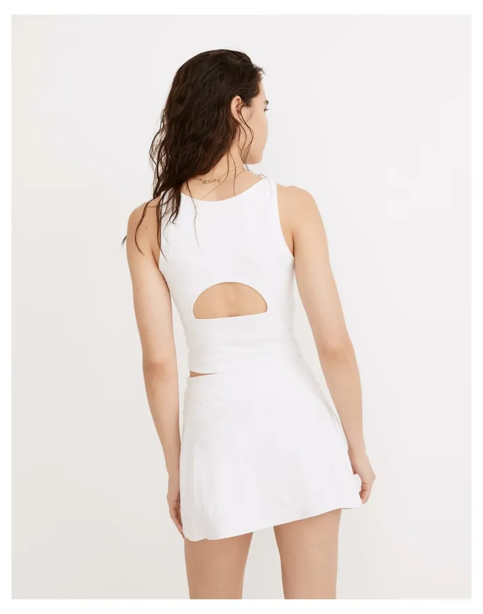 Women MWL Flex Fitness Skirt Eyelet White Madewell Activewear Women MWL Flex Fitness Skirt Eyelet White Madewell Activewear