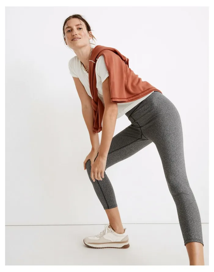 Women MWL Form High Rise 25034 Leggings In Heathered Charcoal Hthr Charcoal Madewell Activewear