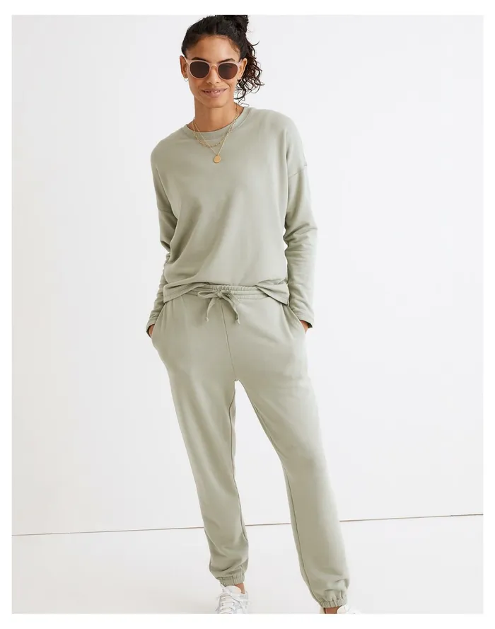 Women MWL Superbrushed Easygoing Sweatshirt Frosted Willow Madewell MWL Athleisure