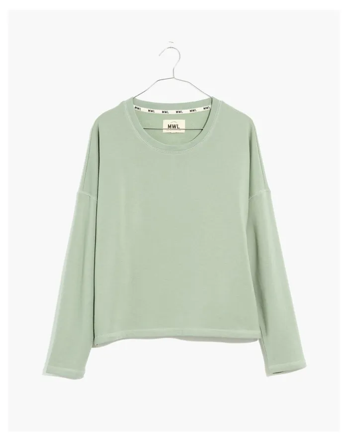 Women MWL Superbrushed Easygoing Sweatshirt Frosted Willow Madewell MWL Athleisure