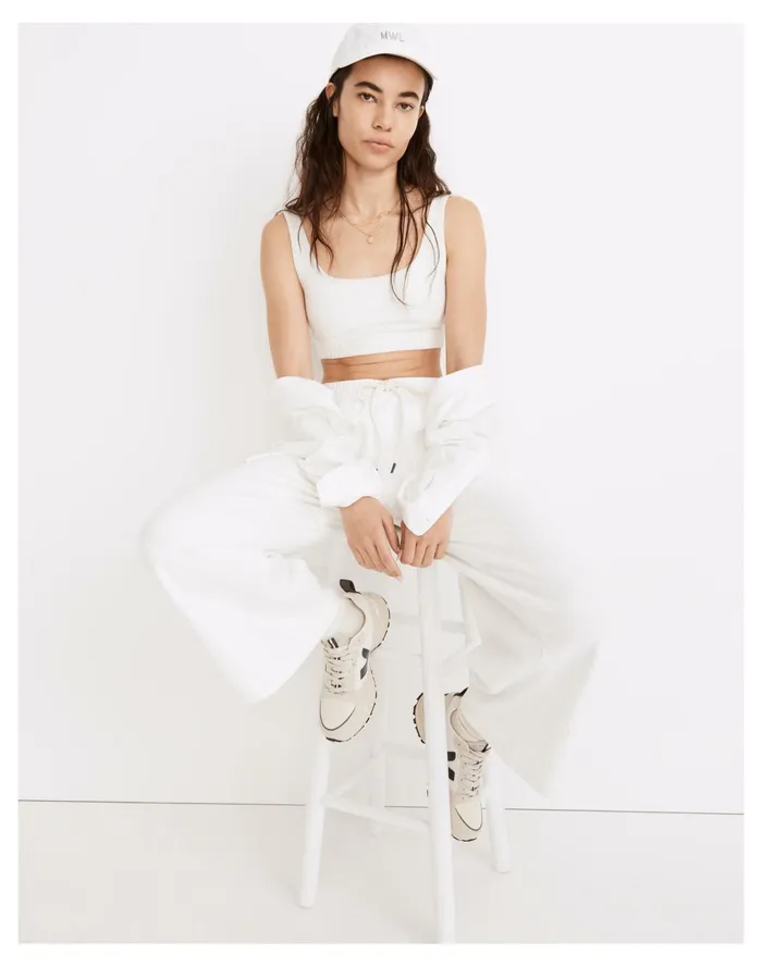 Women MWL Sweatshirt Bralette Lighthouse Madewell MWL Athleisure