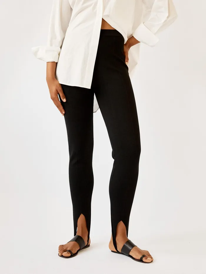 Women Nanushka 8211 Lia Stirrup Pants In Black The UNDONE Pants