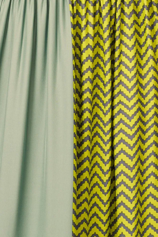 Women Natalie Martin Bottoms Bella Skirt Block Zigzag Lime