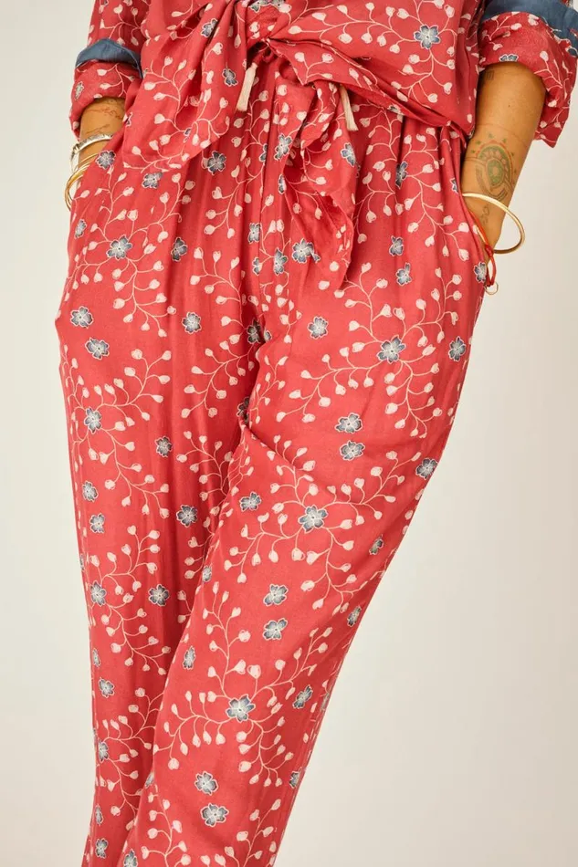 Women Natalie Martin Bottoms Bianca Pant Pinwheel Barn Red