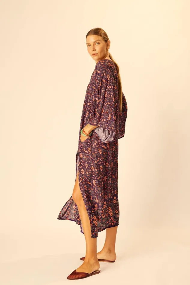 Women Natalie Martin Coverups Marin Dress With Sash Petite Fleur Aubergine