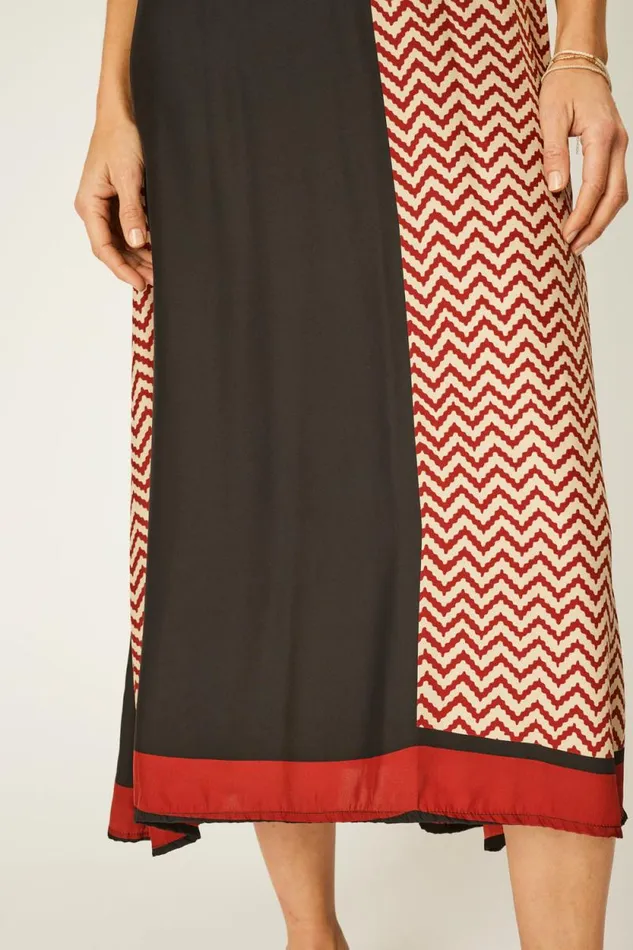 Women Natalie Martin Coverups Marlien Dress Block Zigzag Noire