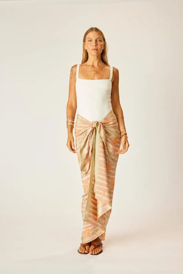 Women Natalie Martin Coverups Sarong Chamomile Apricot