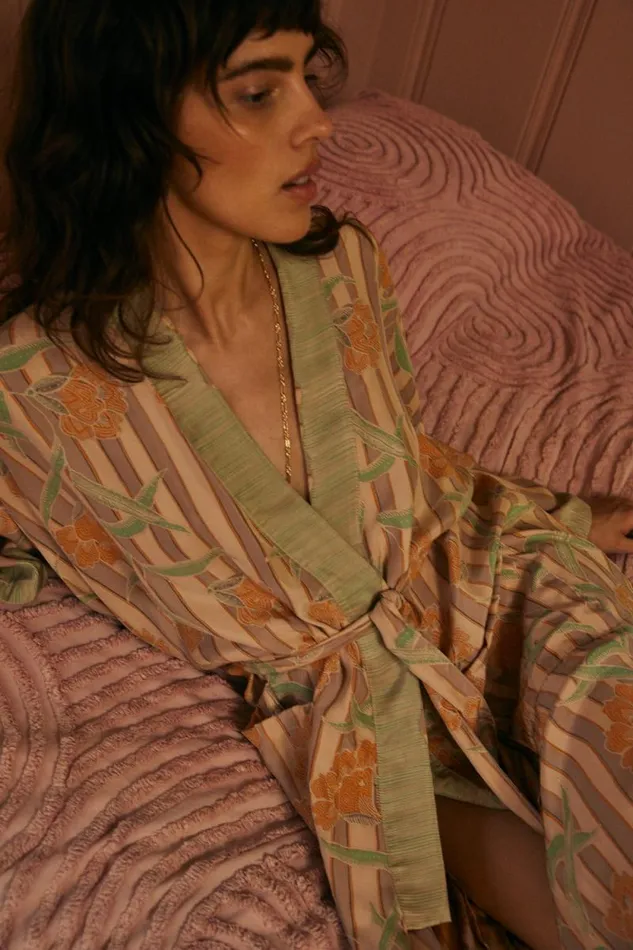 Women Natalie Martin Dresses Diane Long Robe Chamomile Apricot