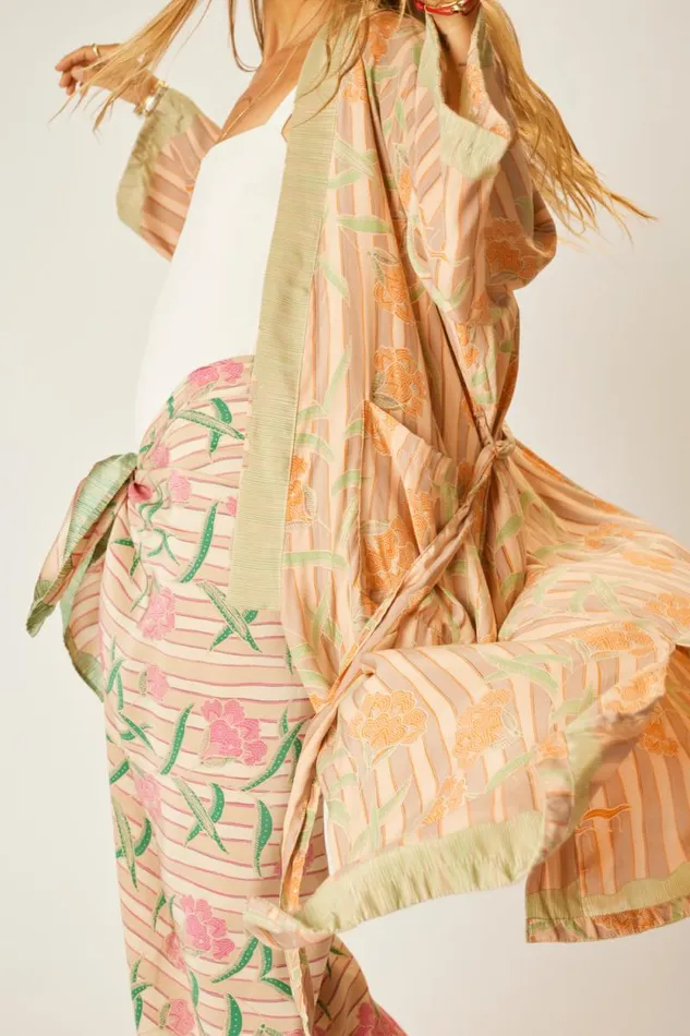 Women Natalie Martin Dresses Diane Long Robe Chamomile Apricot