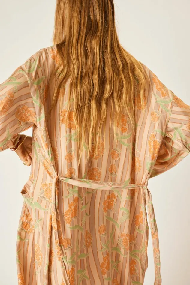 Women Natalie Martin Dresses Diane Long Robe Chamomile Apricot