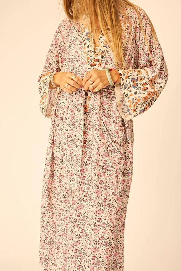 Women Natalie Martin Dresses Diane Long Robe Petite Fleur Rose