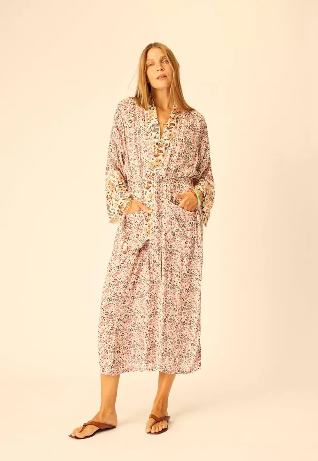 Women Natalie Martin Dresses Diane Long Robe Petite Fleur Rose