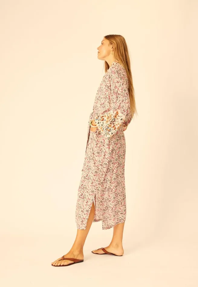 Women Natalie Martin Dresses Diane Long Robe Petite Fleur Rose