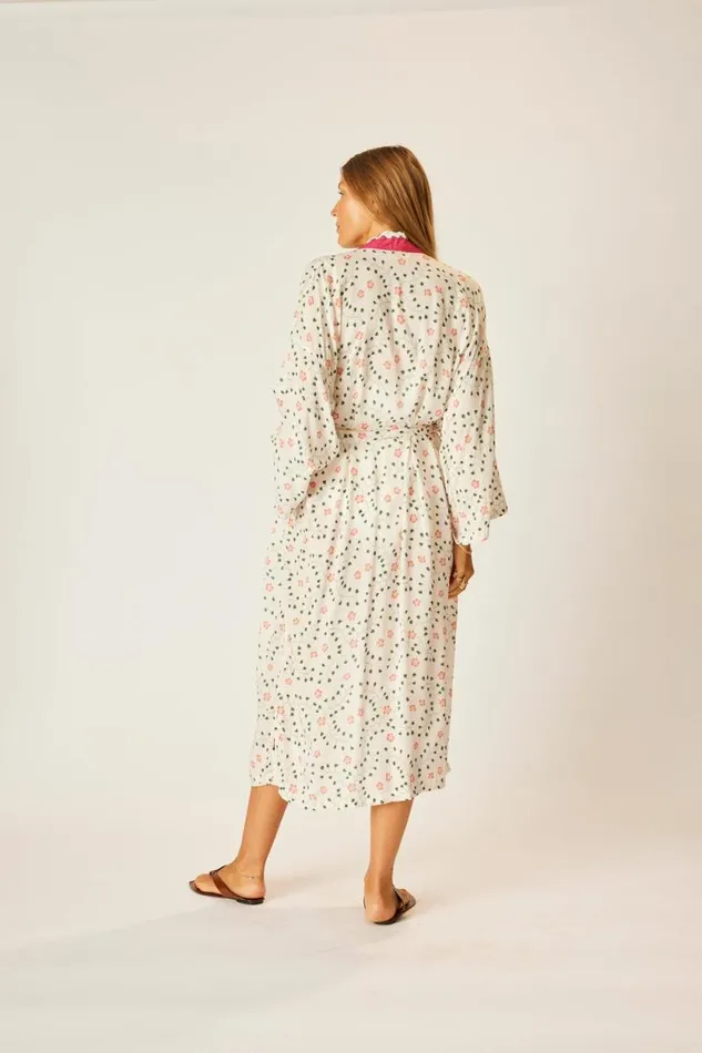 Women Natalie Martin Dresses Diane Long Robe Pinwheel Cotton