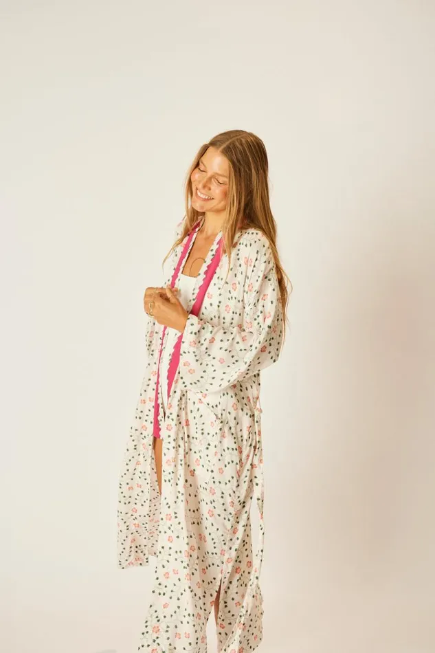 Women Natalie Martin Dresses Diane Long Robe Pinwheel Cotton