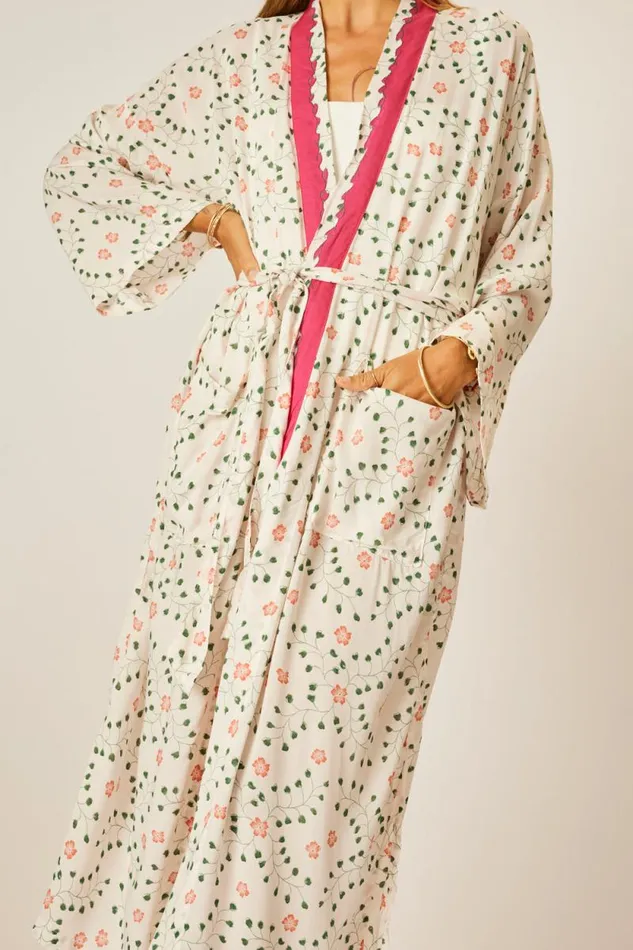 Women Natalie Martin Dresses Diane Long Robe Pinwheel Cotton