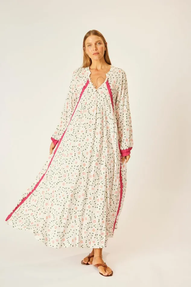 Women Natalie Martin Dresses Fiore Maxi Pinwheel Cotton