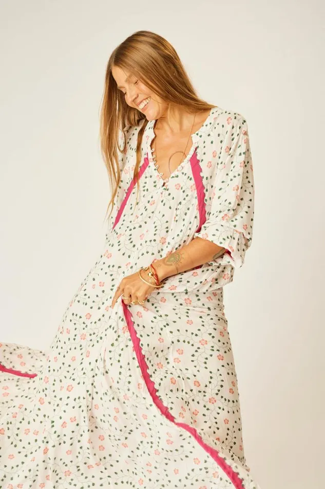 Women Natalie Martin Dresses Fiore Maxi Pinwheel Cotton