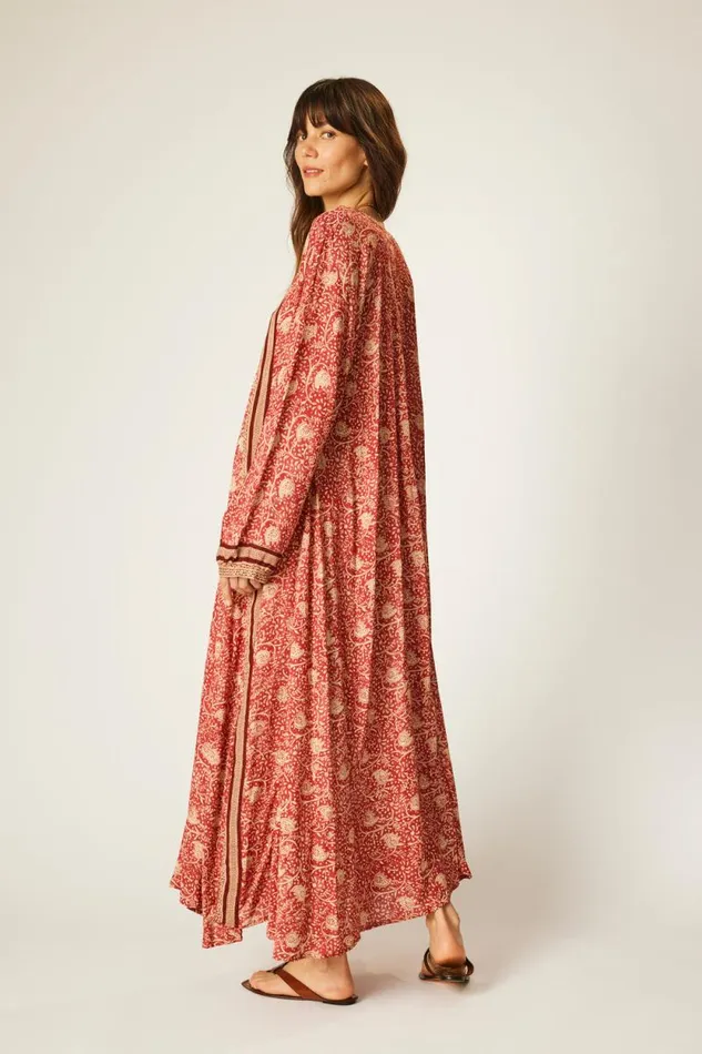 Women Natalie Martin Dresses Fiore Maxi Water Lily Terracotta