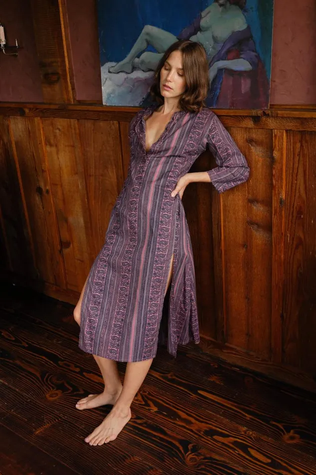 Women Natalie Martin Dresses Isobel Dress Paisley Stripe Heather