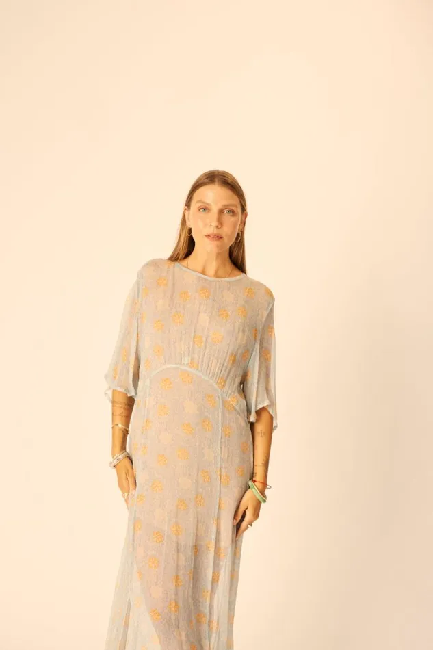 Women Natalie Martin Dresses Lily Dress Snowflake Tangerine