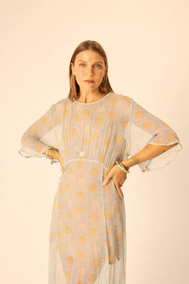 Women Natalie Martin Dresses Lily Dress Snowflake Tangerine