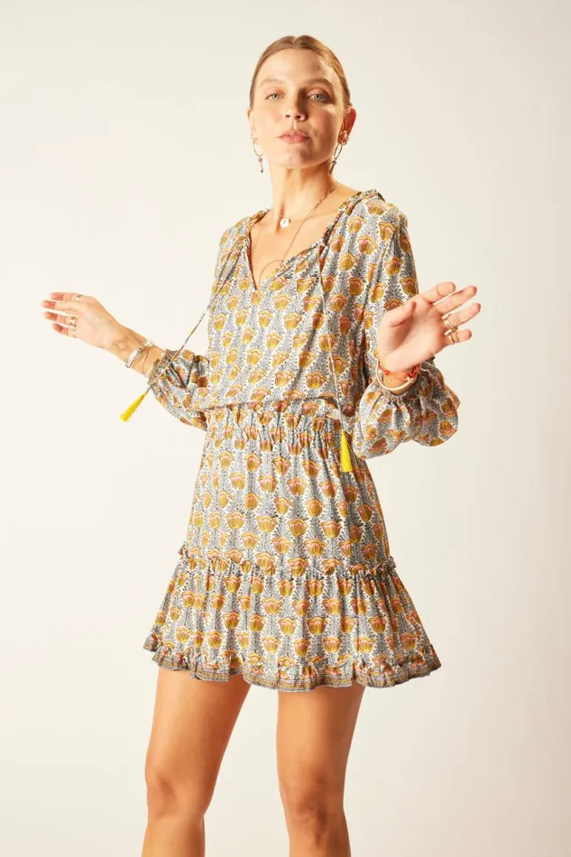Women Natalie Martin Dresses Maggie Dress Tulip Print French Blue
