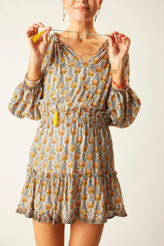 Women Natalie Martin Dresses Maggie Dress Tulip Print French Blue