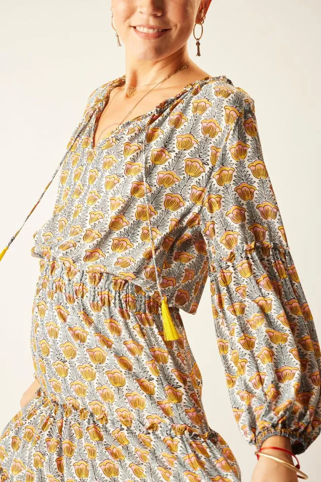 Women Natalie Martin Dresses Maggie Dress Tulip Print French Blue
