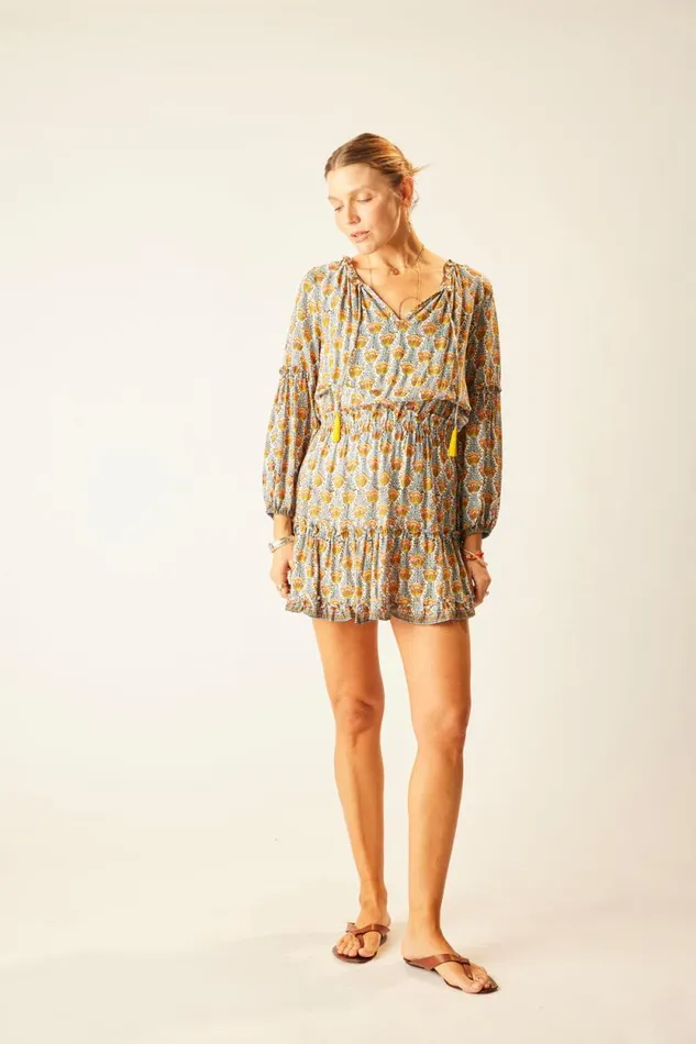 Women Natalie Martin Dresses Maggie Dress Tulip Print French Blue