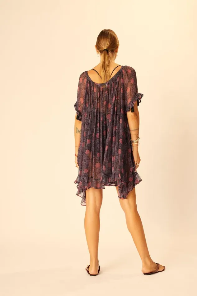 Women Natalie Martin Dresses Marina Dress Snowflake Aubergine